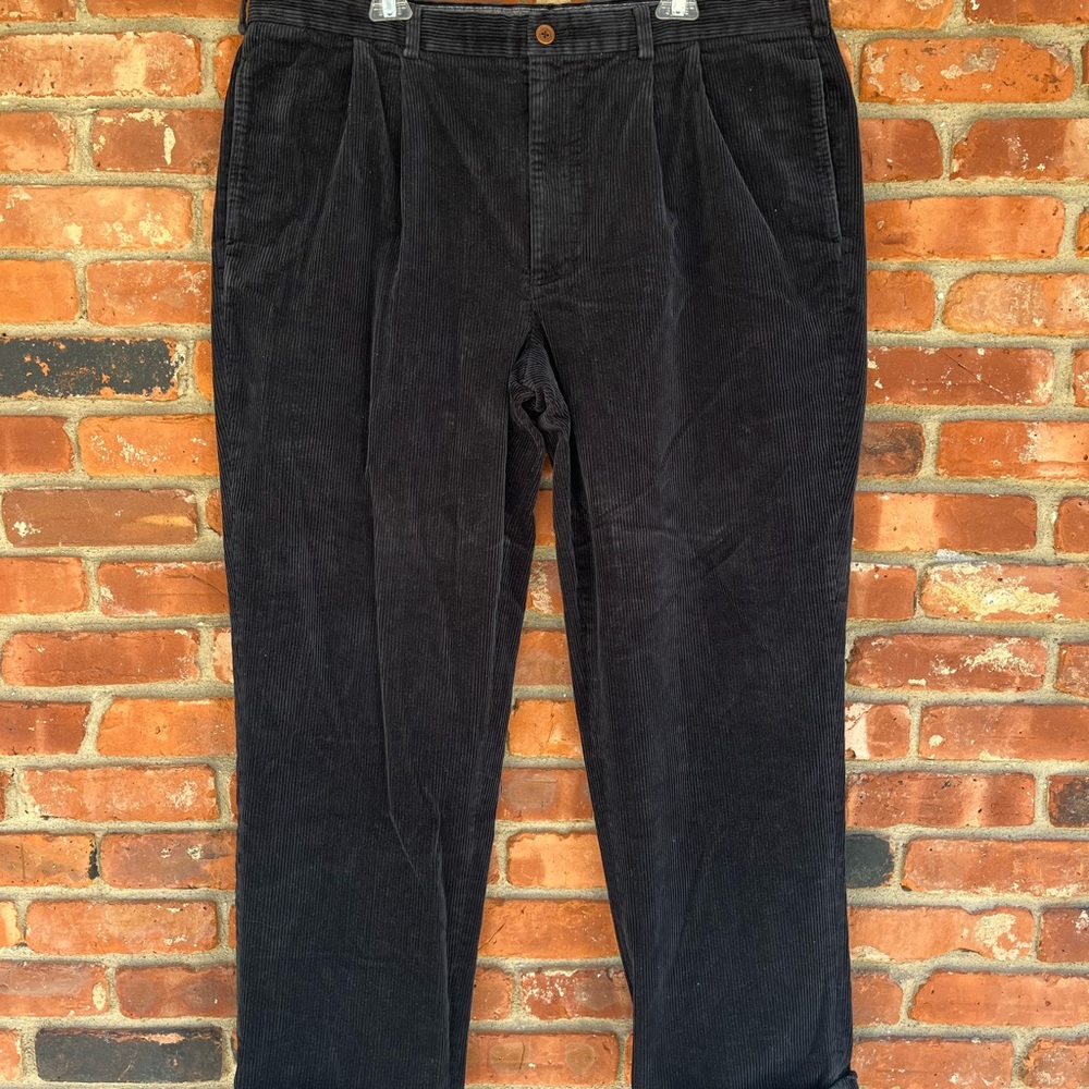 Brooks Brothers Navy Corduroy Pants Classic Pleated Design